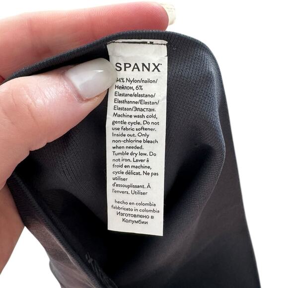 Spanx Look at Me Now‎ Seamless Camo Leggings Black Gray Large Basic Staple - Picture 7 of 9